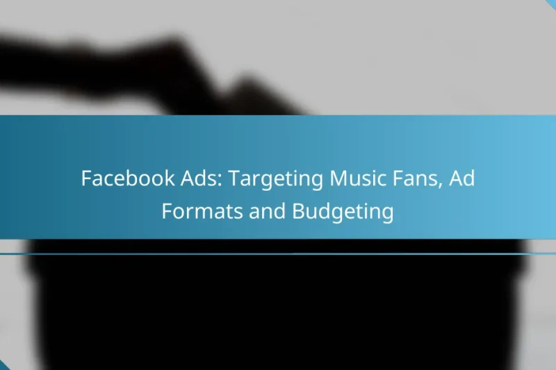 Facebook Ads: Targeting Music Fans, Ad Formats and Budgeting