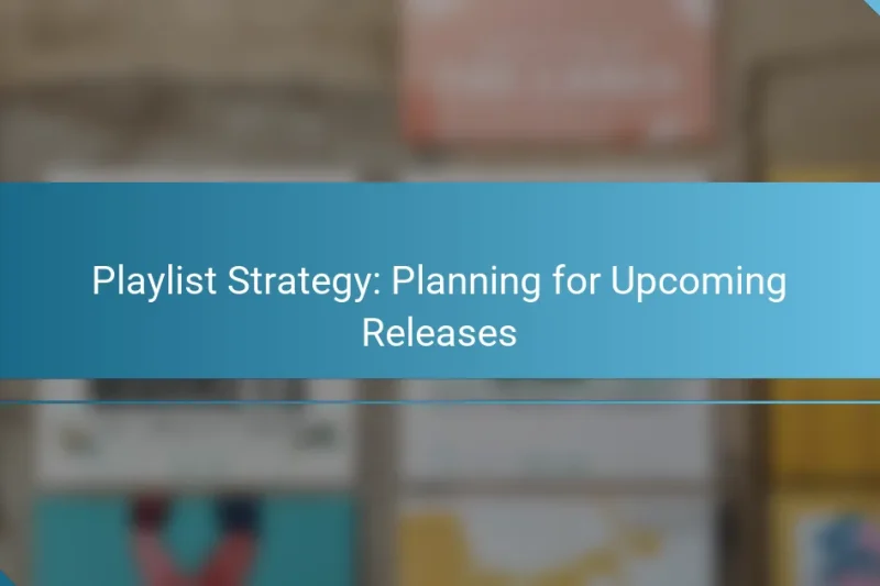 Playlist Strategy: Planning for Upcoming Releases