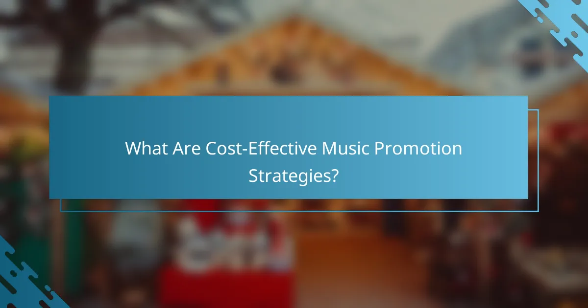 What Are Cost-Effective Music Promotion Strategies?