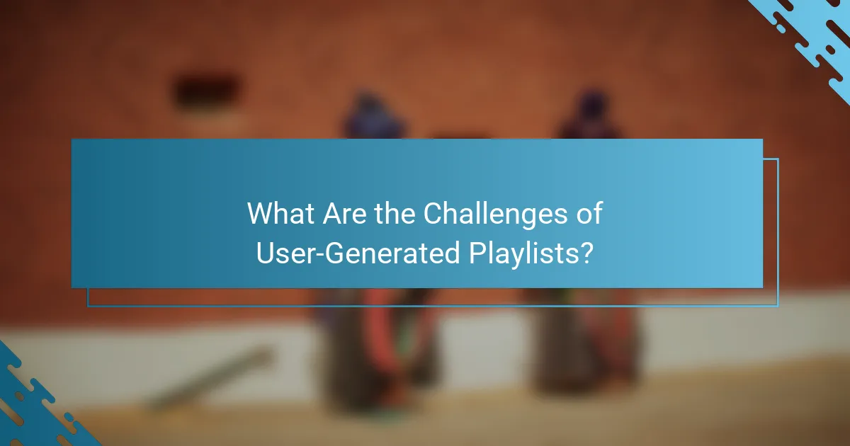 What Are the Challenges of User-Generated Playlists?