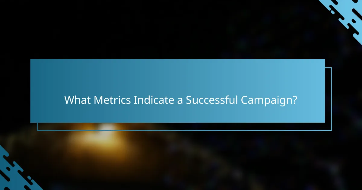 What Metrics Indicate a Successful Campaign?